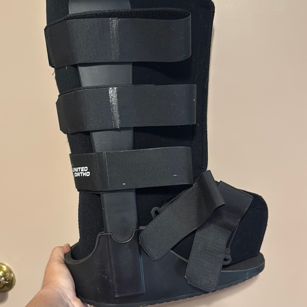 Black Walking Boot